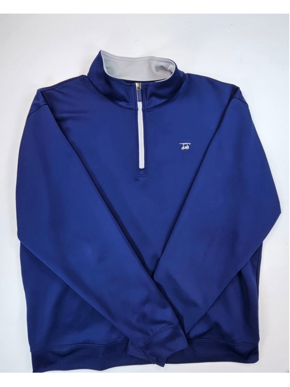 Bald Head Blues Mens 3XL Blue Quarter Zip Golf Pullover